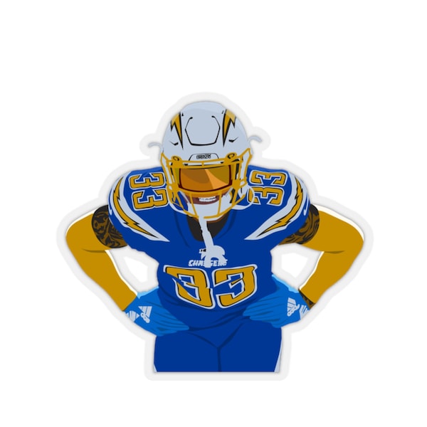 Derwin James Chargers Football Custom Sticker