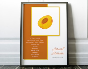 Rex Orange County Apricot Princess Tracklist Poster - Rex Orange County Album Poster