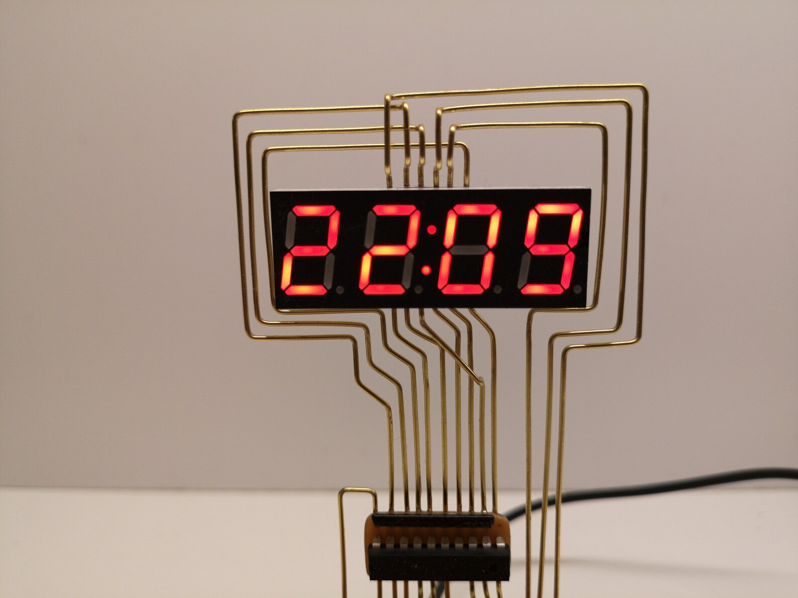 Digital Desk Clock Handbuilt Circuitry Sculpture USB Etsy