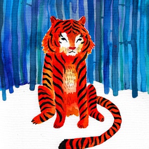 A3 art print- Sad Tiger