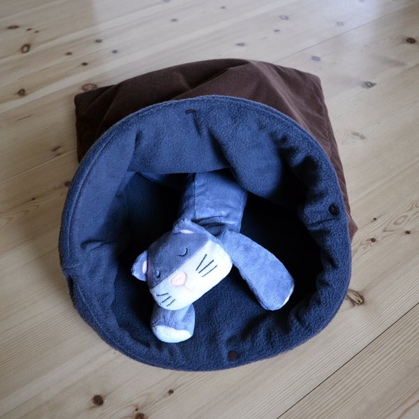 Cat Snuggle Cave Cat Cave Snuggle Sack Pet Cave Sleeping Bag Reinforced Opening Reversible Cave