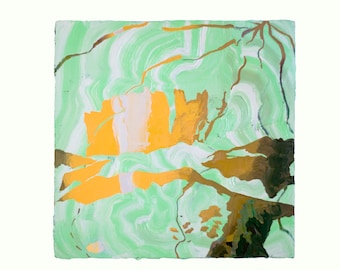 abstract landscape "Topograph" oil painting