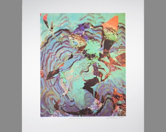 Original hand pulled Screenprint "Alpine Garden (Topo)"