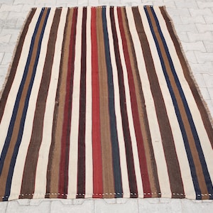 turkish kilim,kilim rug,anatolian kilim,antique rug,authentic kilim,rug,kilim,4'0x6'6 feet,old rug,bohemain kilim,oushak rug,area wool rug