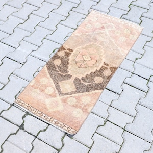 alfombra de felpudo, alfombra turca, 1&#39;5x3&#39;5 pies, kilim turco, alfombra oushak, alfombra de anatolia, alfombra de entrada, alfombra de baño, alfombra vintage, alfombra kilim, mini alfombra