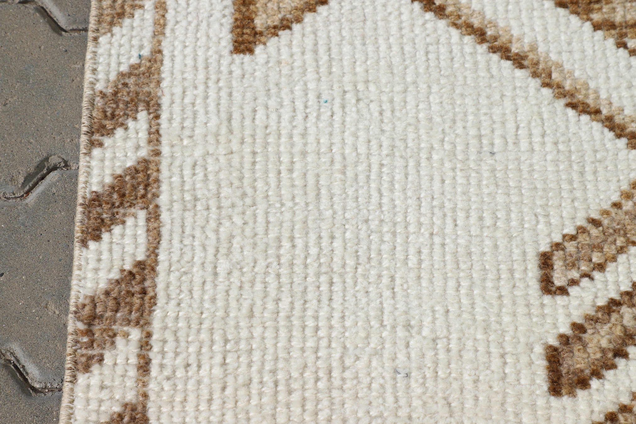 White Runner, Turkish Runner, Turkish Rug, 2'9x12'5 Feet White Runner, Turkish Runner, Turkish Rug, 2'9x12'5 Feet