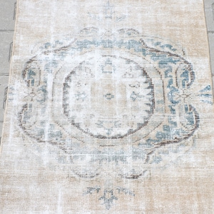 oushak runner rug, runner rug, turkish rug, oushak rug, 2&#39;6x8&#39;3 feet, turkish runner rug, entry runner rug, vintage runner rug, muted rug
