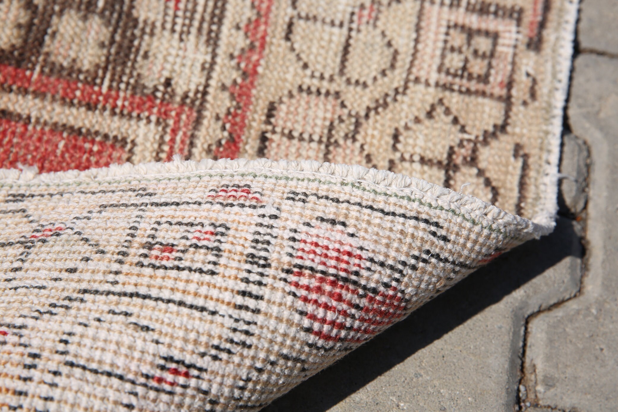 Anatolian rug turkish rug oushak rug pale red rughandwoven Etsy