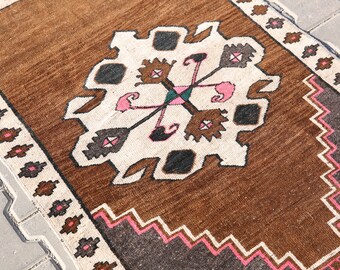 turkish rug,6&#39;3&#39;8 feet,oushak rug,turkish small rug,antique rug,distressed rug,anatolian rug,area wool rug,faded rug,turkey rug,entry rug,