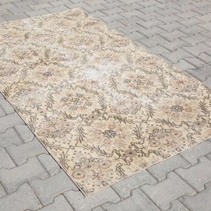 türkischen Teppich, Oushak Teppich, Vintage Teppich, anatolischen Teppich, anatique Teppich,, beunruhigt Teppich, 3&#39;6x6&#39;6ft, dekorative Teppich, gedämpften Teppich, einzigartige Teppich, handgeknüpften Teppich