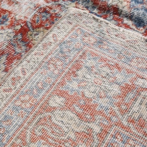8x11 Turkish Blue Red Handmade Large Rug, 8x11 Big Rug, Oushak Rug, 8x11 Rug, Living Room Rug, Homedecor Rug, 8x11 Large Rug, 8.6x11.3 feet