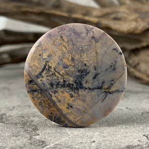 Dendrite Agate Cabochon: Nature Landscape Gemstone (37x5 mm)