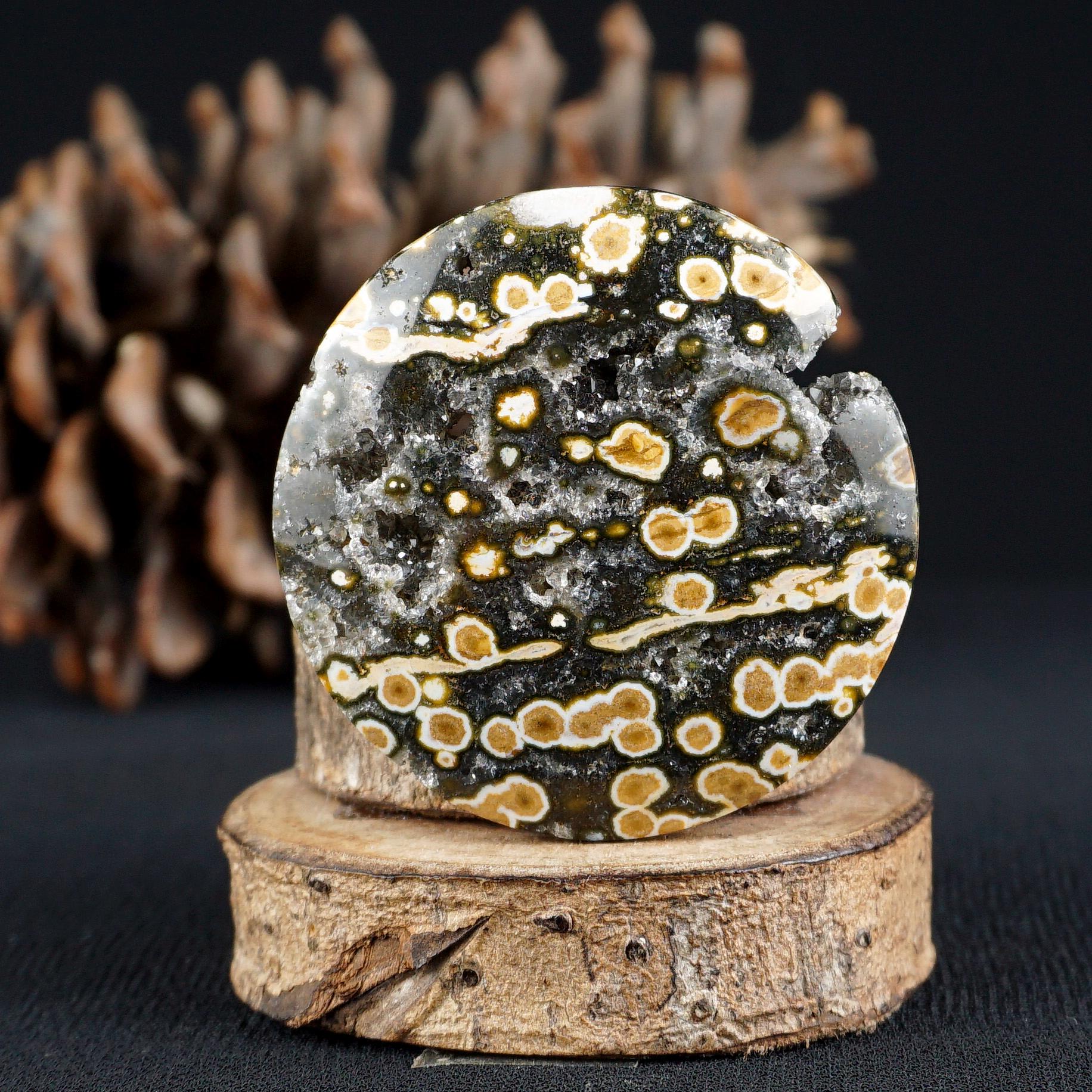 Yellow orbicular ocean jasper - Etsy 日本