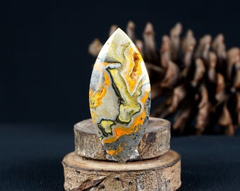Orange-Yellow Jasper Cabochon – Hand-Polished Beauty