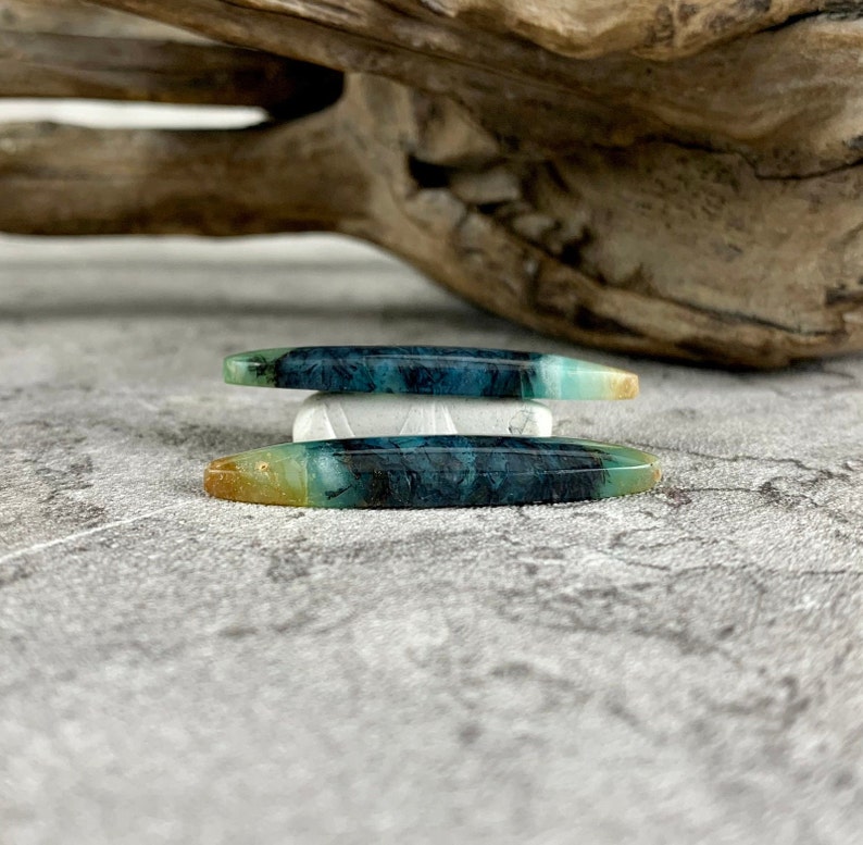 Opalized Wood Native Cooper Set Cabochon Gemstone Earrings Jewellery ...