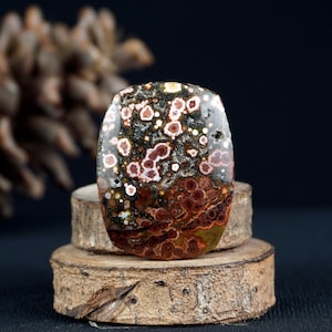 One of a Kind River Jasper - Red - Pink Orbs and Perfect