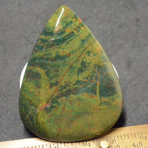 Natural Bloodstone Pearl Shape Cabochon Loose Gemstone handmade Jewelry.
