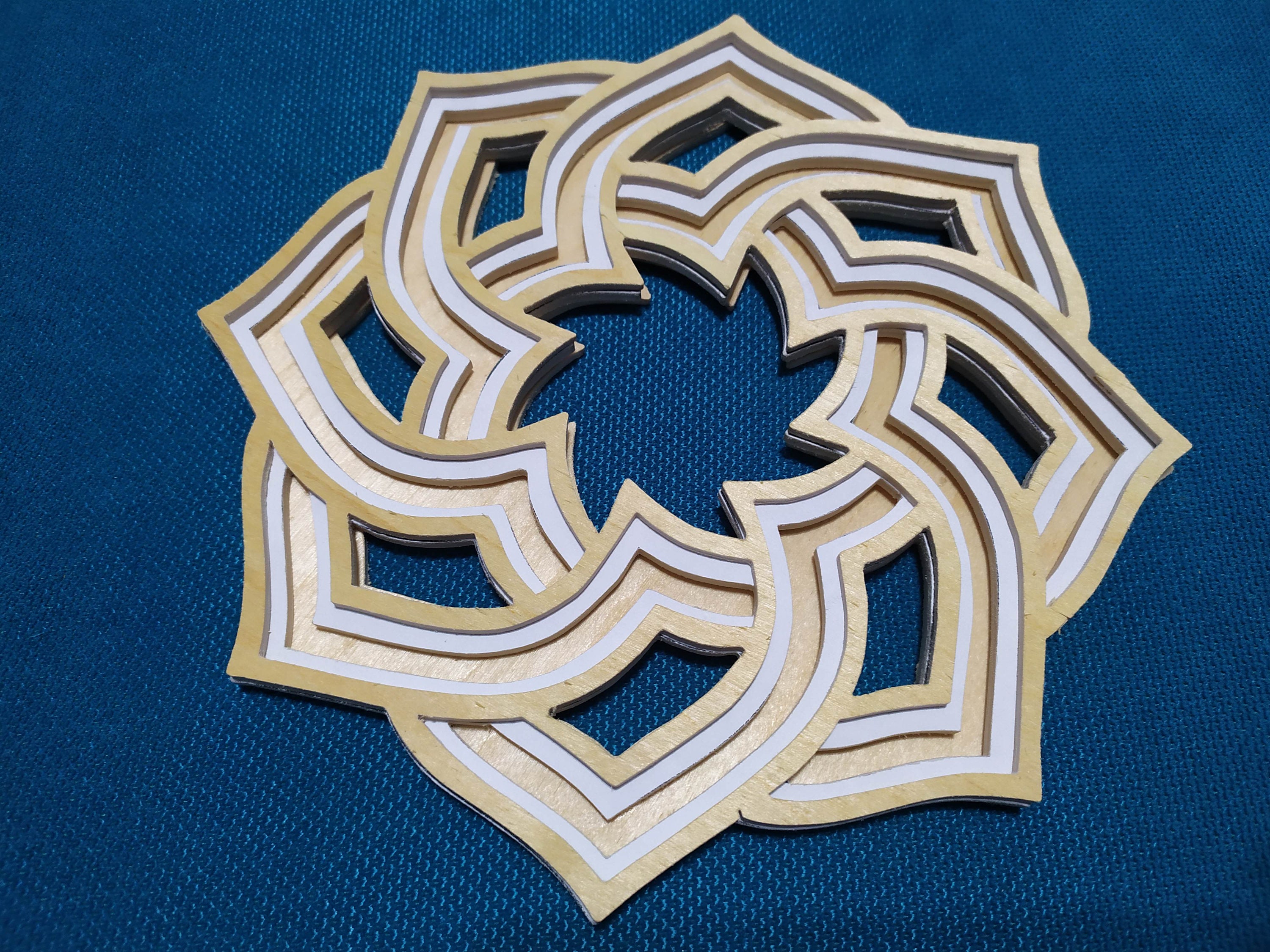 Layered wall decor k013 scroll saw pattern trivet pattern Etsy