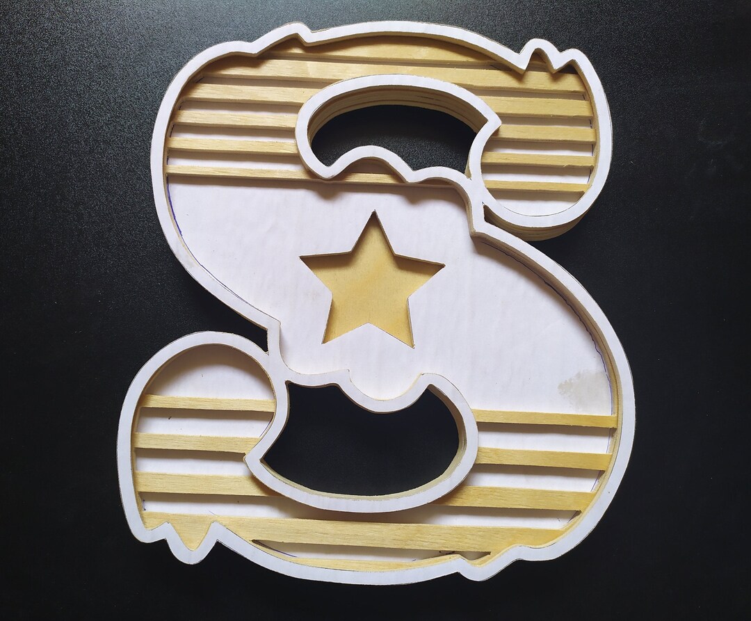 S Letter Scroll Saw Pattern Scrollsaw File Laser Cutting Etsy