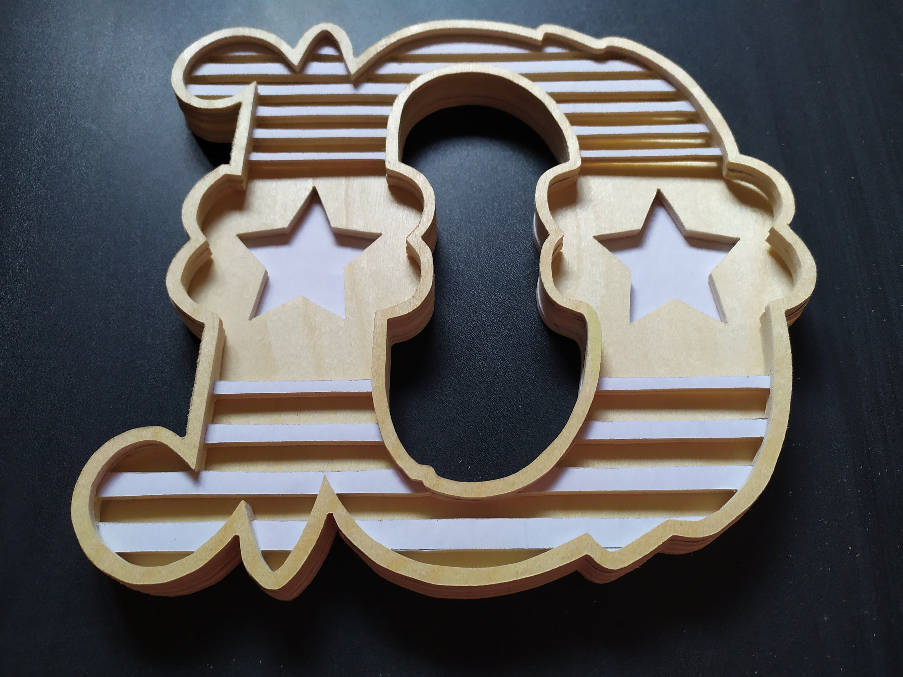 D Letter Scroll Saw Pattern Scrollsaw File Laser Cutting Etsy