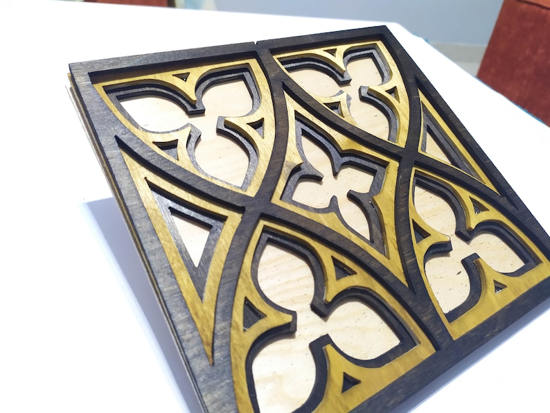 K014 Gothic Layered Wall Hanging Scroll Saw Pattern Gothic Etsy