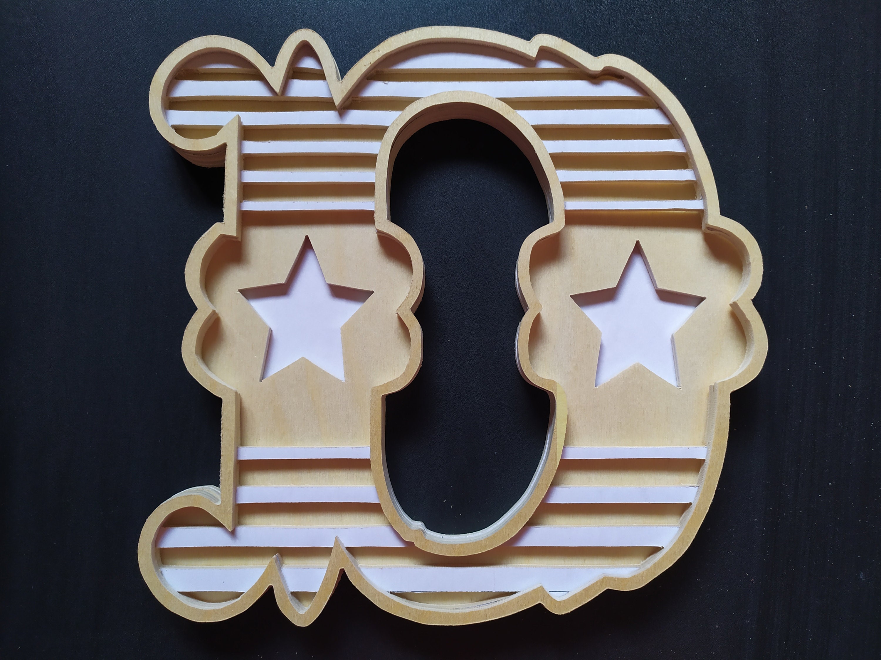 D Letter Scroll Saw Pattern Scrollsaw File Laser Cutting Etsy