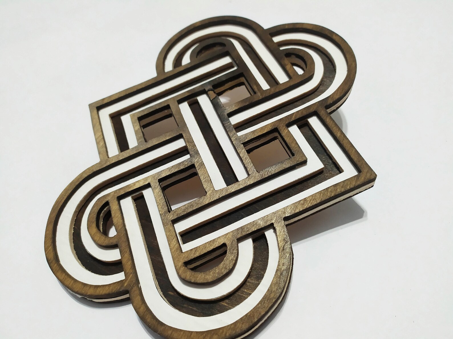 2 Connected Hearts Celtic Knot K011 Scroll Saw Pattern - Etsy