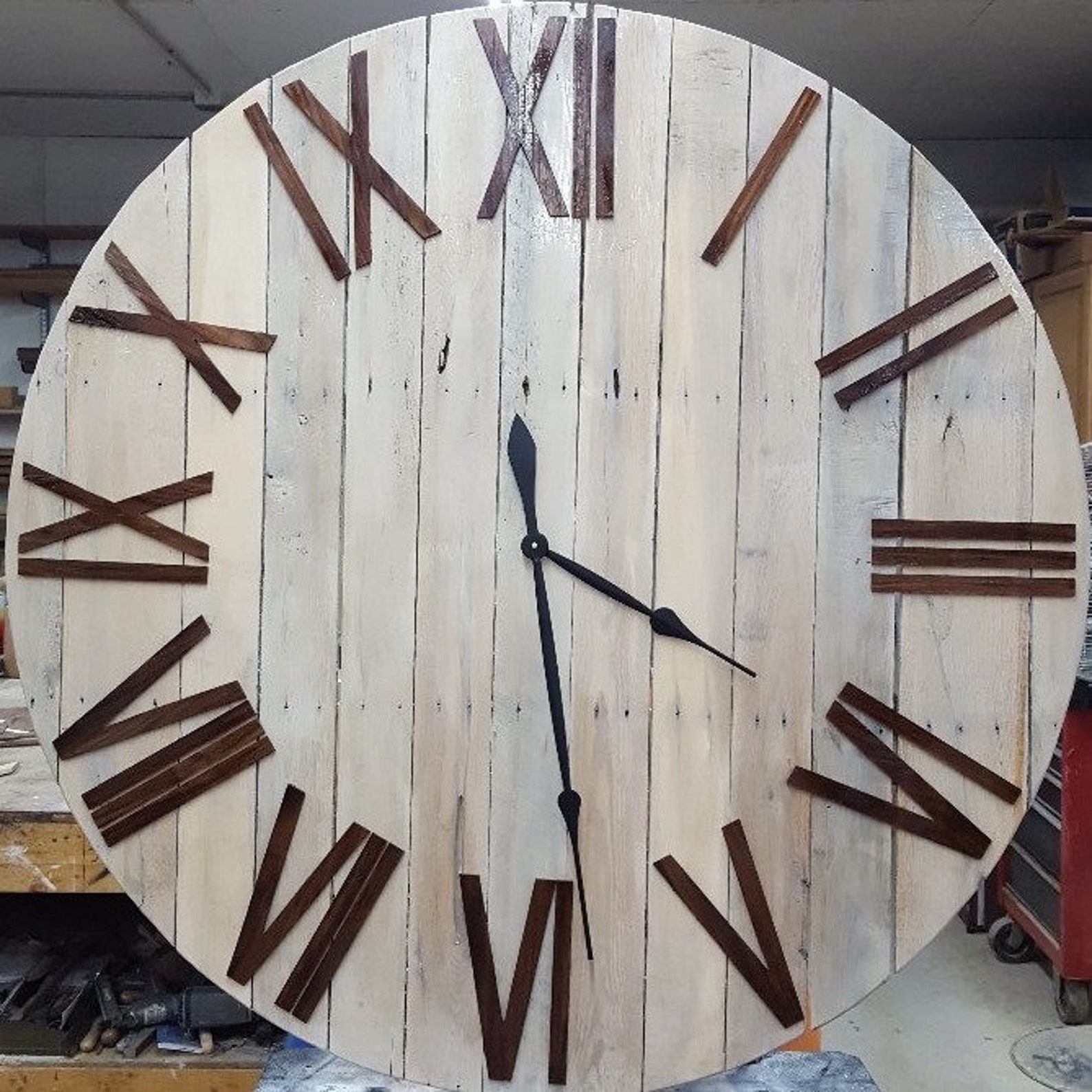 Handmade Custom Giant Wooden Clocks Multiple Sizes Available Etsy