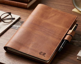 Cuaderno de escritura A5 personalizado de cuero vintage, diario de viaje A5 recargable, inserto A5, organizador de cuero A5 personalizado de 5x8