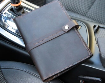 Large Personalized Distressed Leather Family Passport Holder Travel Wallet Organizer Case Gift