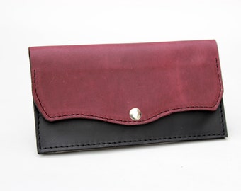 Monedero de la mujer monograma, cartera de cuero personalizar, regalo de la madre, cartera delgada, mujeres delgadas de la cartera, regalo de aniversario de cuero para ella, cartera delgada
