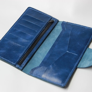 Cartera de cuero personalizada, billetera larga, billetera delgada, mujer de la cartera de cuero, mujeres de la cartera, billetera de la tarjeta de crédito, cartera de las mujeres, regalo de la cartera para ella