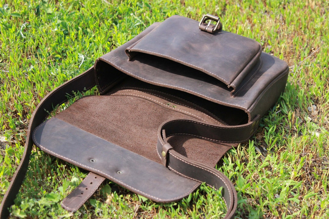 Leather Saddle Bag Cross Body Bag Vintage Style Leather Bag Etsy