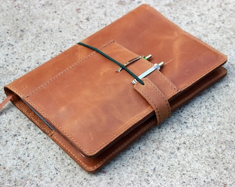 Personalized Leather Journal, a5 Leather Cover, Leather Folder, Leadership Gifts, Corporate Gifts for Clients, a5 Planner Cover, a5 Binder
