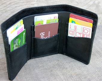 Personalized trifold wallet with initials , trifold wallets for men , monogrammed genuine leather mens wallet ,Personalized wallet mens