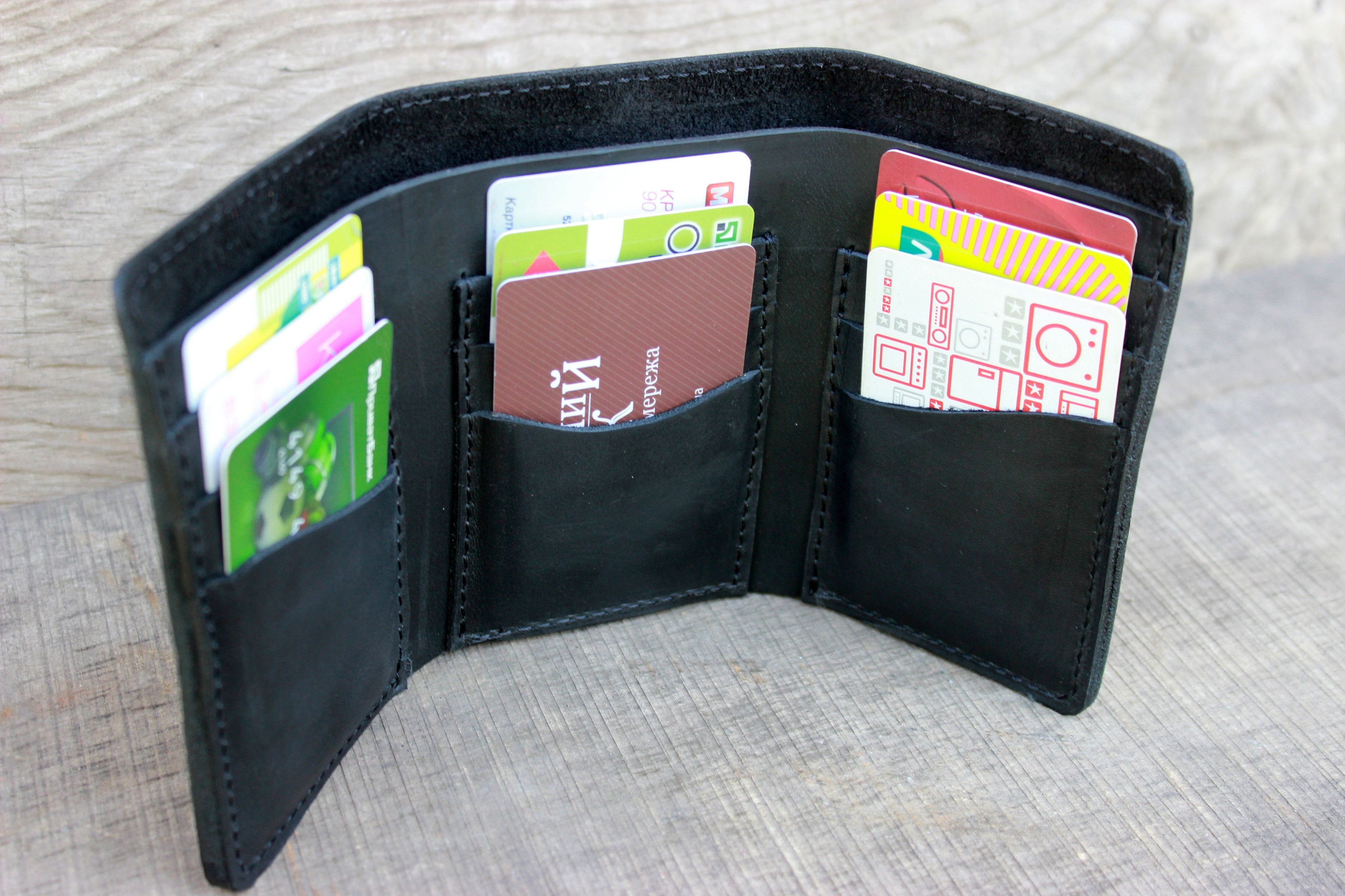 Kroo Multi Card Minimalist Slim Bifold Leather Men Travel Wallet Pocket Holder, Best Mens Wallets for Cash Money, ID, Credit Cards, Men's, Gray