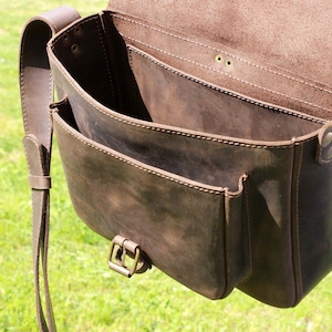 Leather purse crossbody saddle bag,handmade leather bag, Brown handbag, shoulder bag, Saddle bag purse, Leather satchel, Vintage leather bag