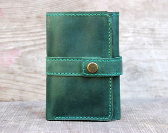 TRIFOLD MENS WALLET, Men's Leather Trifold Wallet Made with Distressed Leather,Personalized Mens Wallet, Leather Wallet Holds Lots of Money