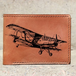 Avión, regalos de avión, fuerza aérea de EE. UU., fuerza aérea, avión grabado, billetera de cuero doble, billetera grabada, billetera personalizada, billetera de efectivo