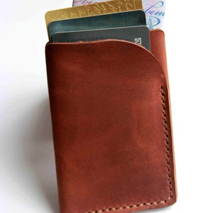Supporto per carta di credito in pelle minimalista Custodia per carta di credito Porta carte Portafoglio sottile Custodia per carta di credito Custodia per carta di credito Mini portafoglio Custodia per carte in pelle