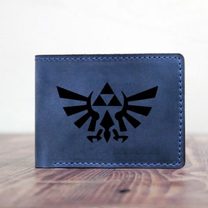 Escudo de Hyrule, Billetera minimalista, Billetera plegable, Billetera con escudo de Hyrule, Billetera personalizada, Billetera grabada, Billetera de fan de videojuegos, Billetera delgada