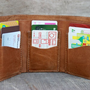 Carteira TRI-FOLD.Carteira de couro personalizada.Presentes de aniversário para homens.Carteiras triplas para homens.Carteira fina de couro.Carteira de couro