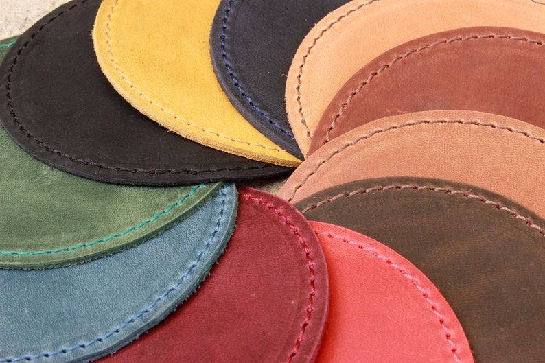 Personalized Leather Coasters Setlimited Edition Colors3rd Etsy