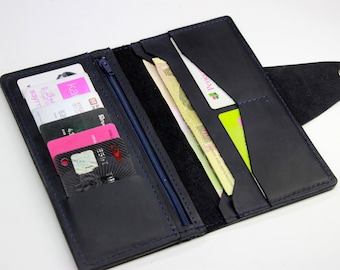 Bifold billetera larga, cuero embrague mujeres, billetera de pulsera, embrague vintage marrón, billetera larga embrague, billetera de embrague, cuero de la cartera hombres