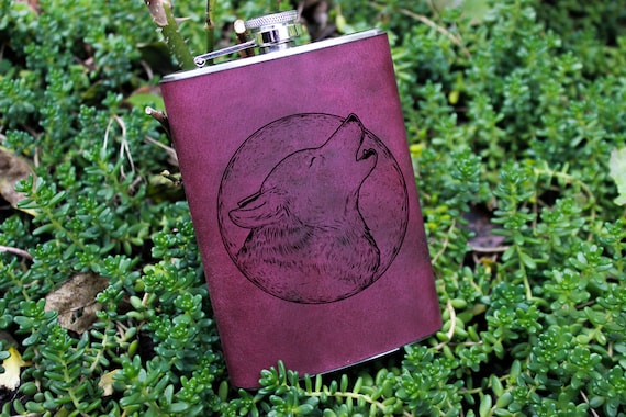 ウルフ 9オンス フォレストフラスコ レザーラップフラスコ 花婿の付添