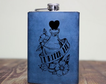 Drink Me Flask - Funny Flask - Funny Gift for Him - Fun Guy Gifts