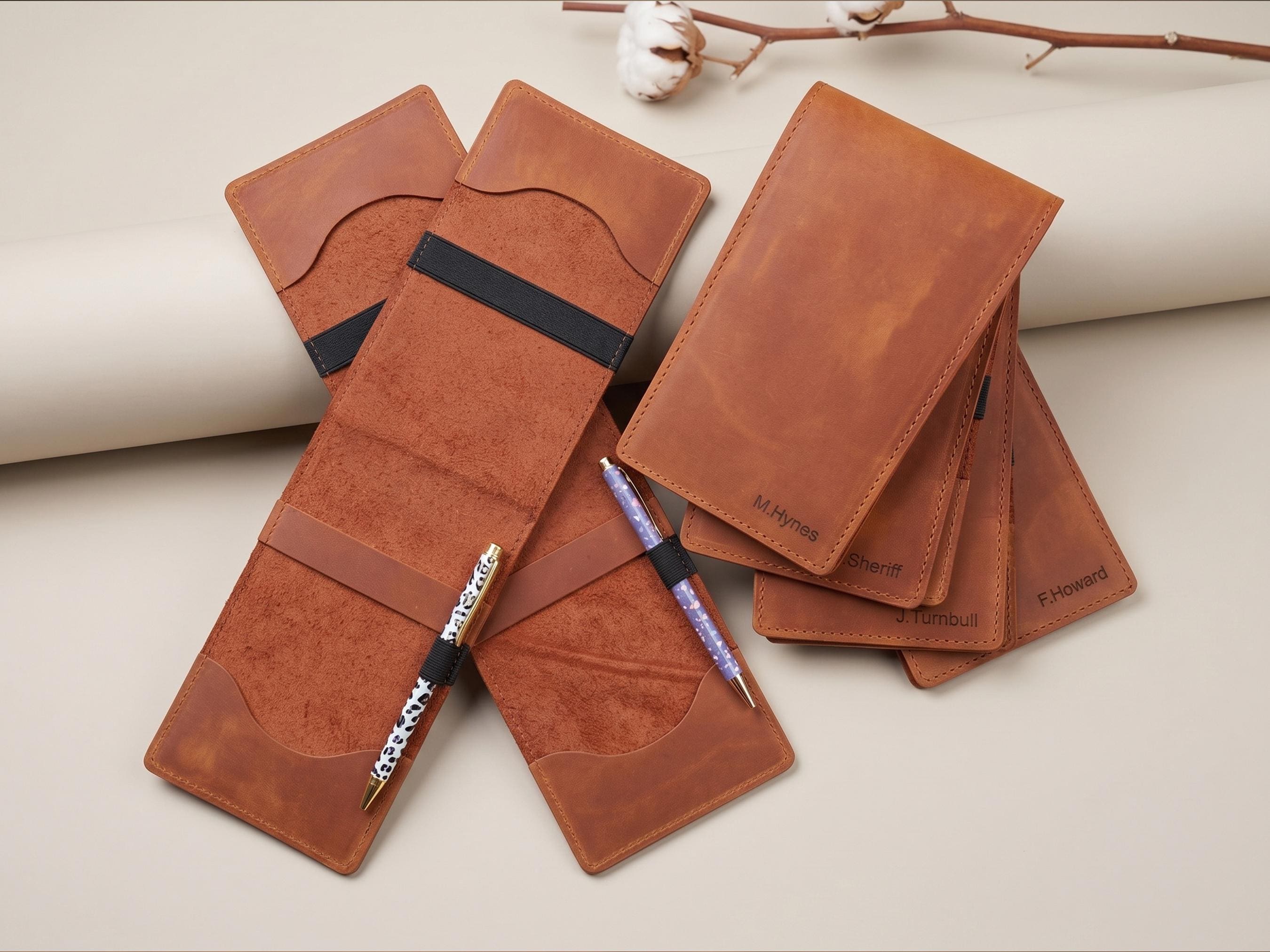 Personalized Leather Golf Yardage Book Cover Scorecard Holder