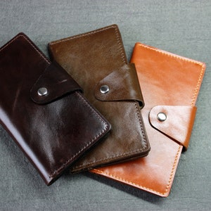 Monedero de mujer de cuero de grano completo canela, organizador de la cartera, cartera de la cremallera, cartera larga, cartera de cuero, cartera larga, cartera del teléfono, iPhone