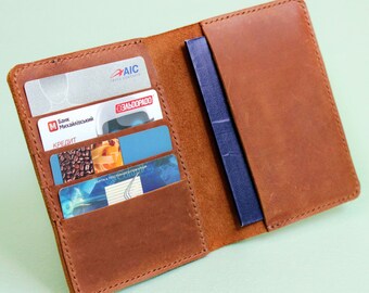 Porta pasaporte de cuero personalizado, billetera de viaje, regalo para padrinos de boda