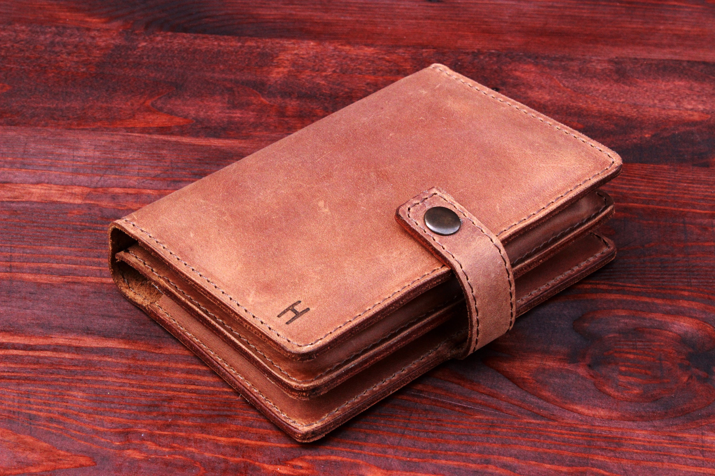 Leather Passport Wallet with option to add personalization — Stitch